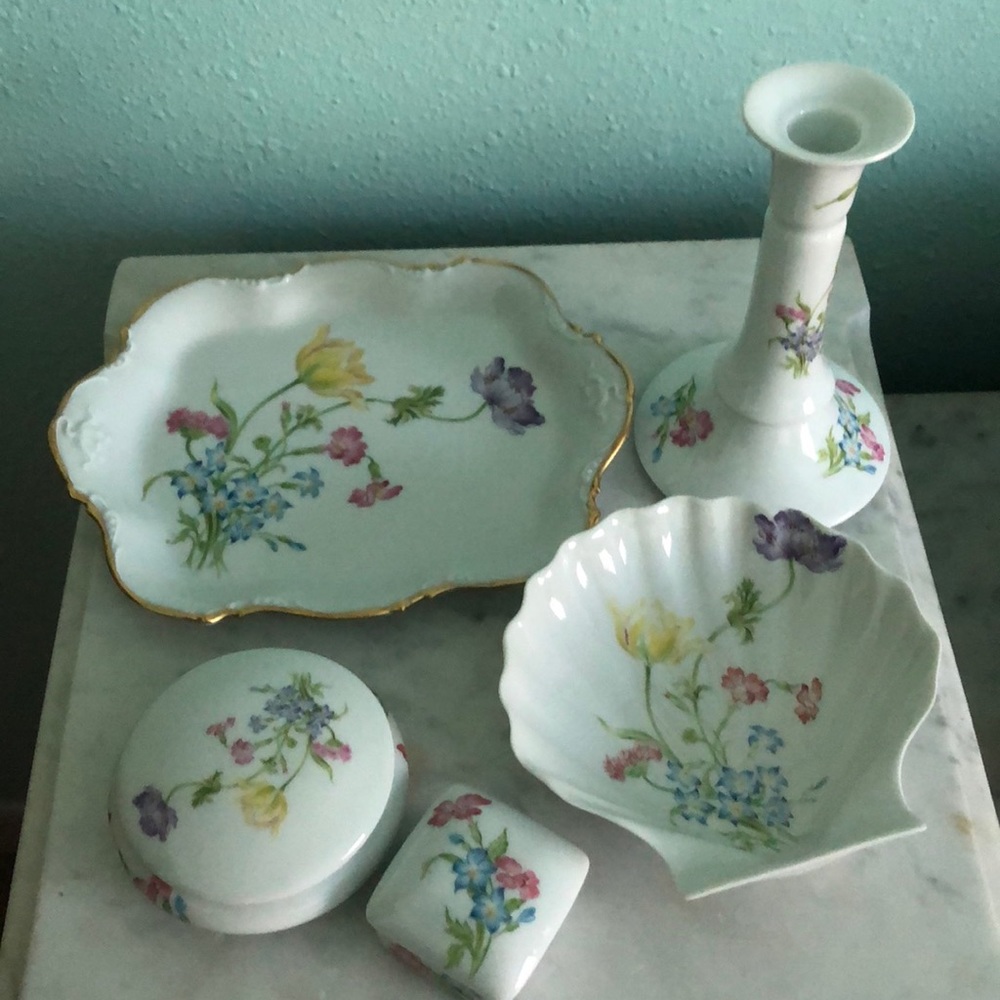 ROCHARD Limoges 5 piece set - Picture 1 of 5